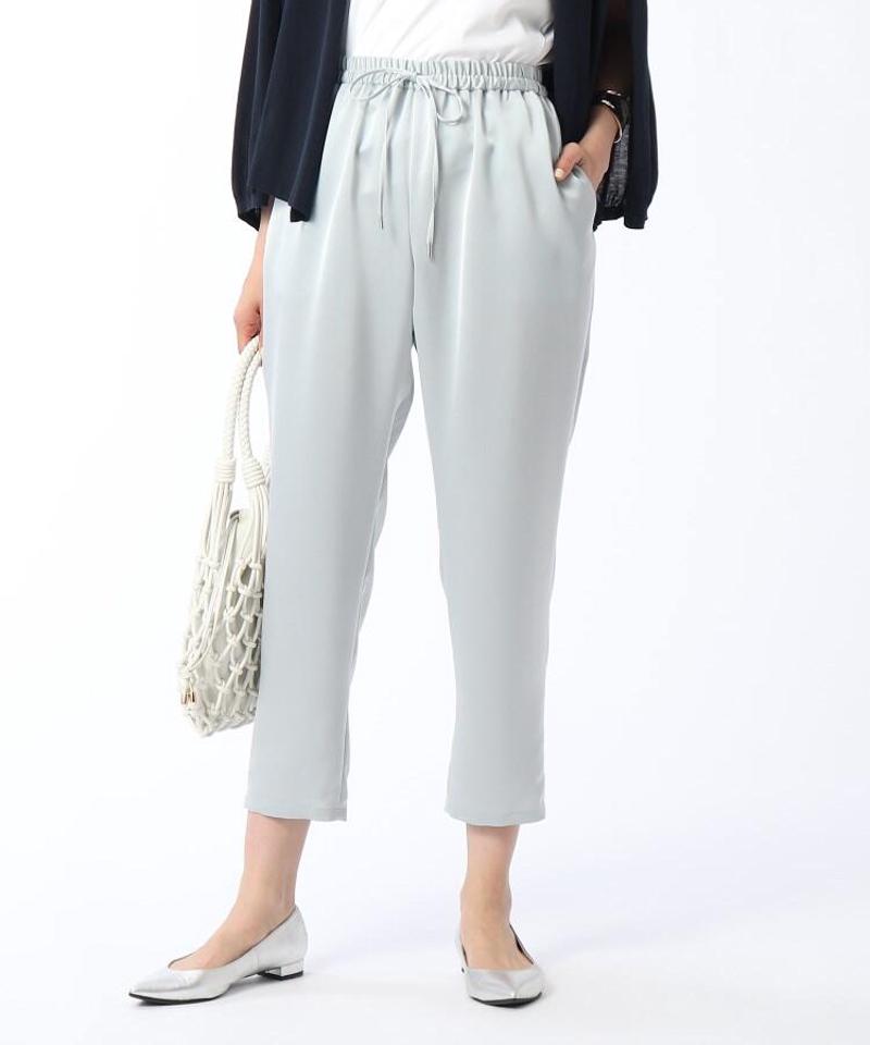 【洗える】プラムサテンイージーパンツ