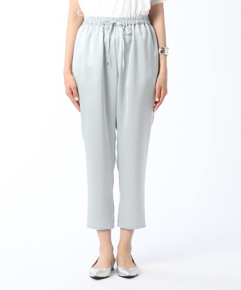 【洗える】プラムサテンイージーパンツ