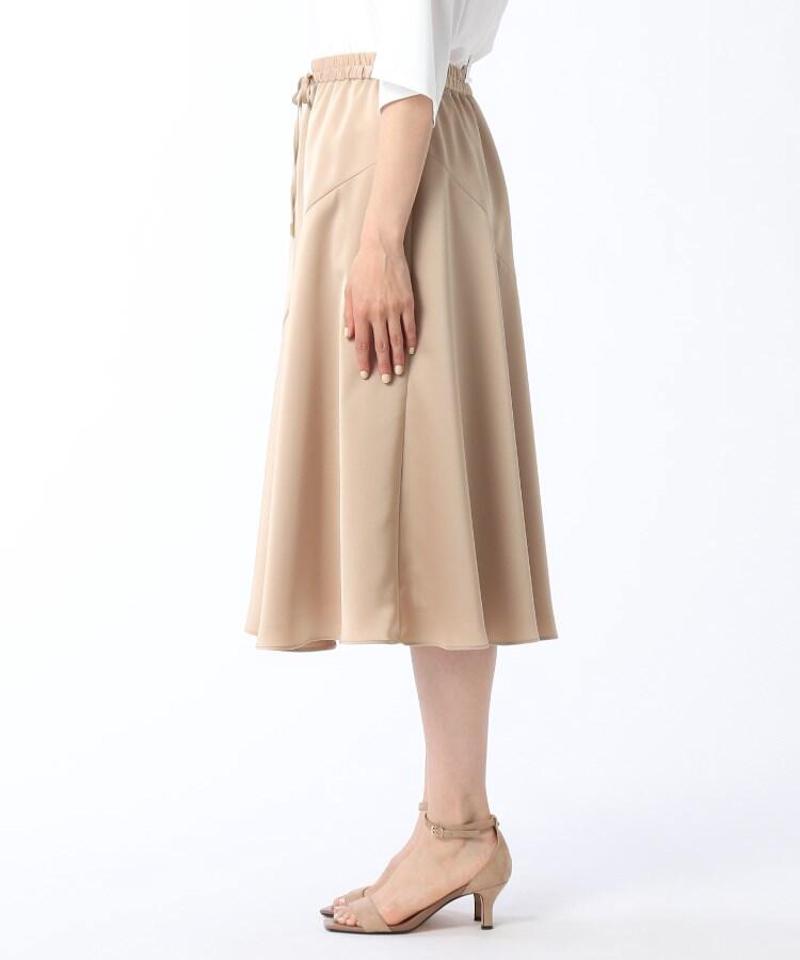 【洗える】プラムサテンアシンメトリスカート