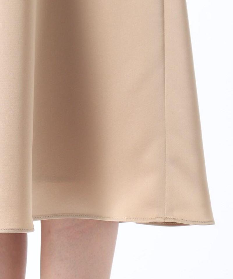 【洗える】プラムサテンアシンメトリスカート