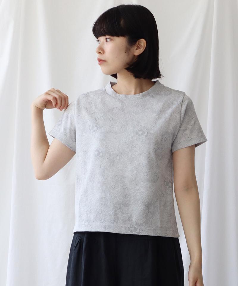 海辺の植物ジャガード Tシャツ（Lene non finito）