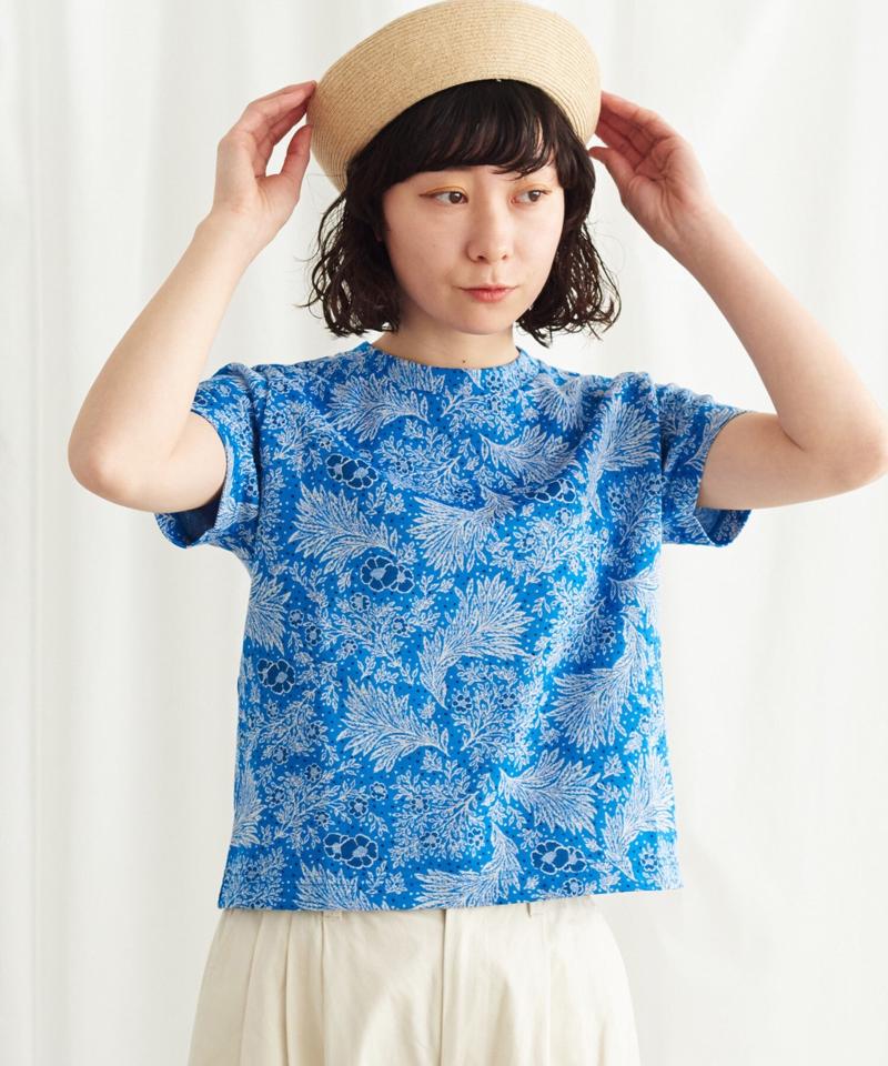 海辺の植物ジャガード Tシャツ（Lene non finito）
