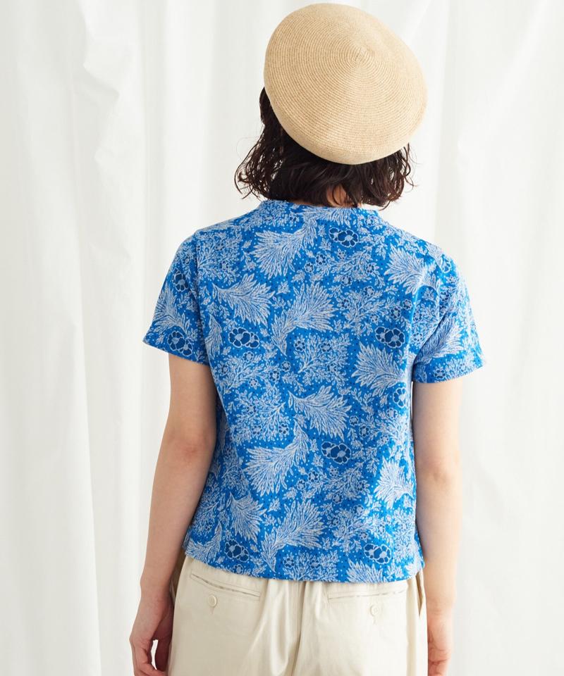 海辺の植物ジャガード Tシャツ（Lene non finito）