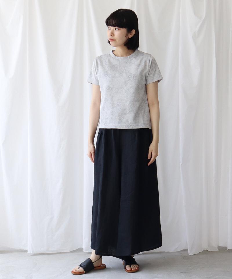 海辺の植物ジャガード Tシャツ（Lene non finito）
