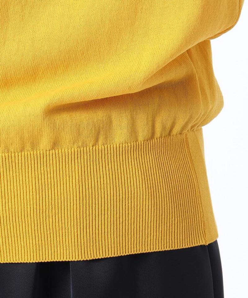 【洗える】ボイルコットンフレンチスリーブニット