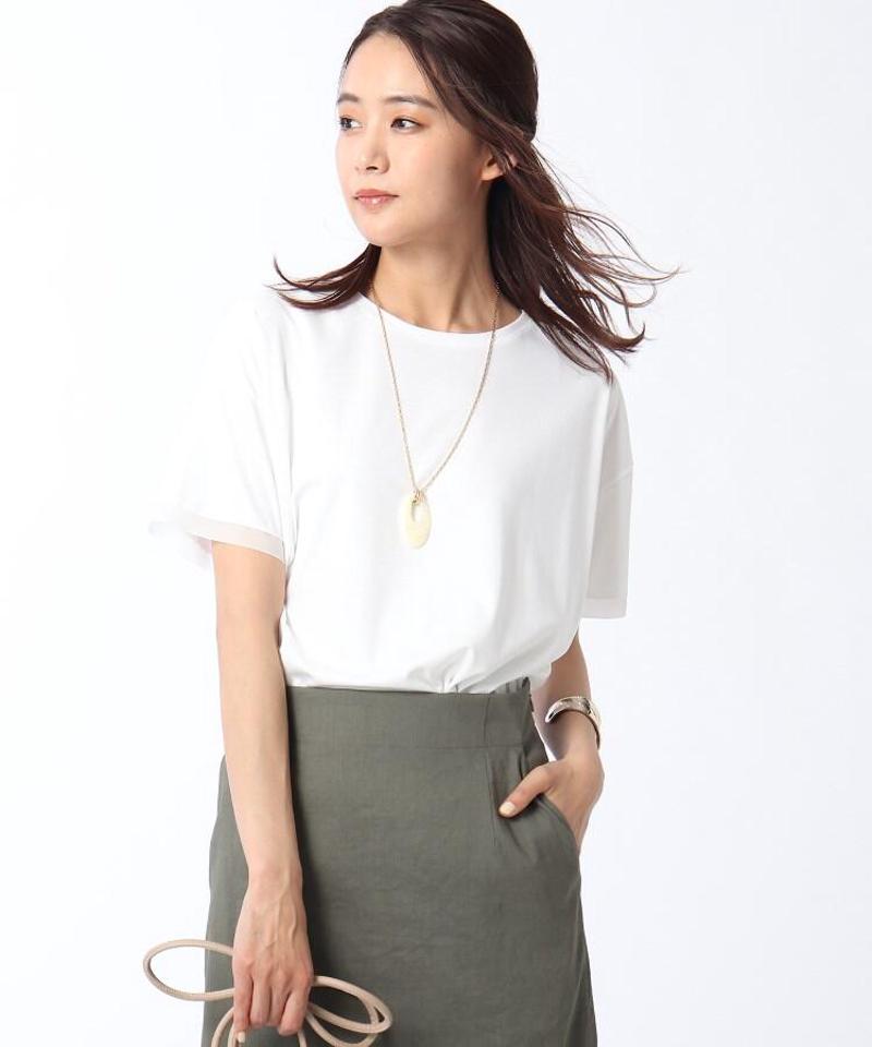 【洗える】異素材切替プルオーバー