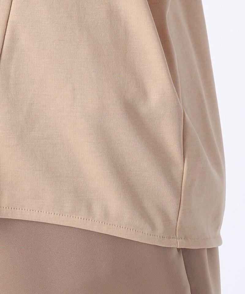 【洗える】異素材切替プルオーバー