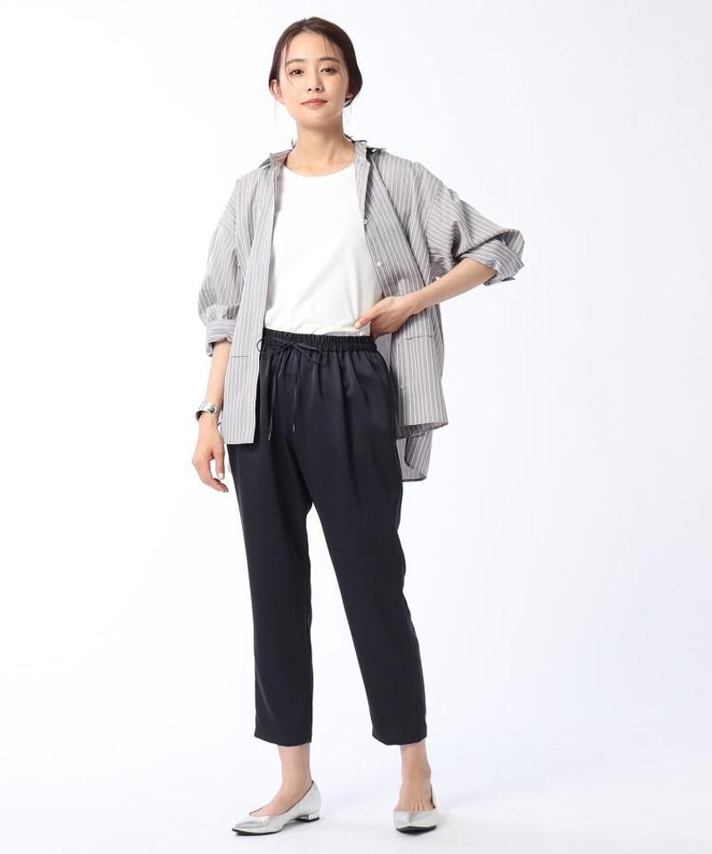 【洗える】ストライプ柄比翼シャツ