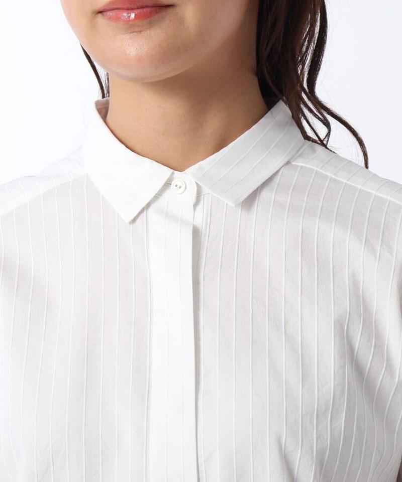 【洗える】ストライプ柄比翼シャツ