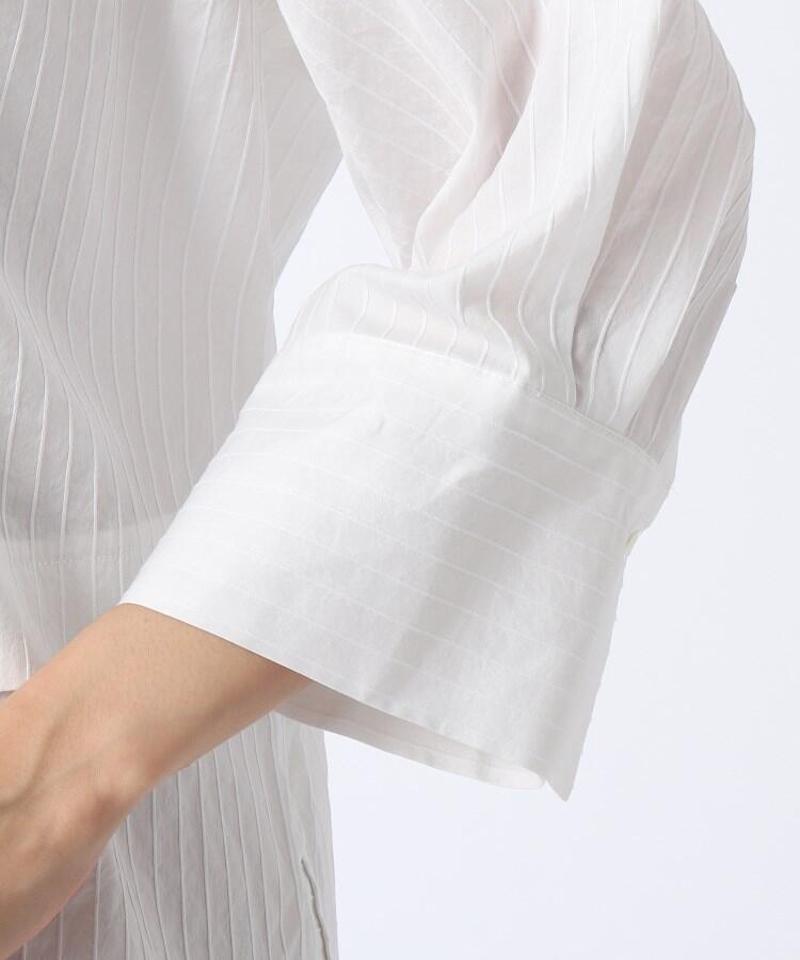 【洗える】ストライプ柄比翼シャツ