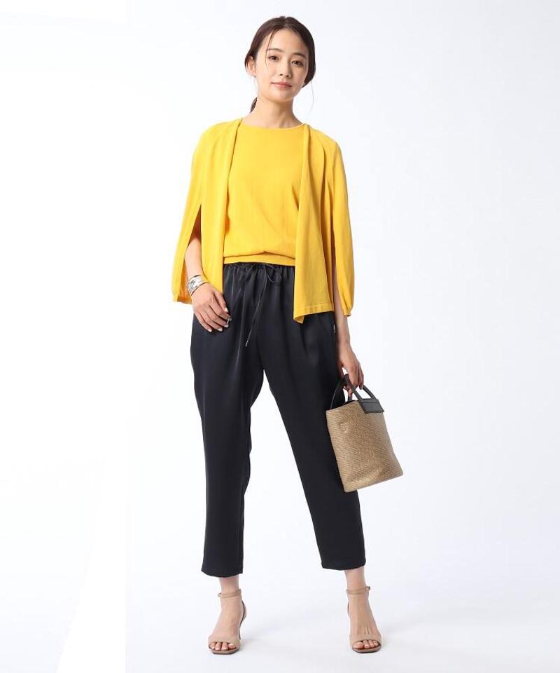 【洗える】ボイルコットンケープ風カーディガン