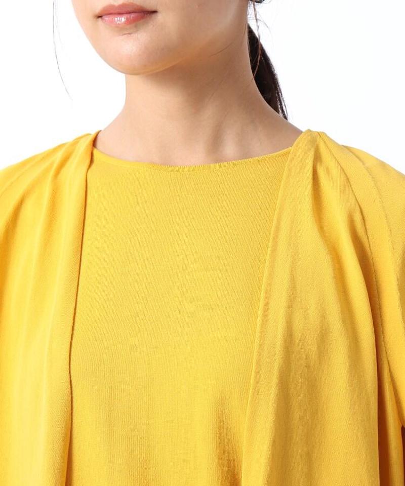 【洗える】ボイルコットンケープ風カーディガン