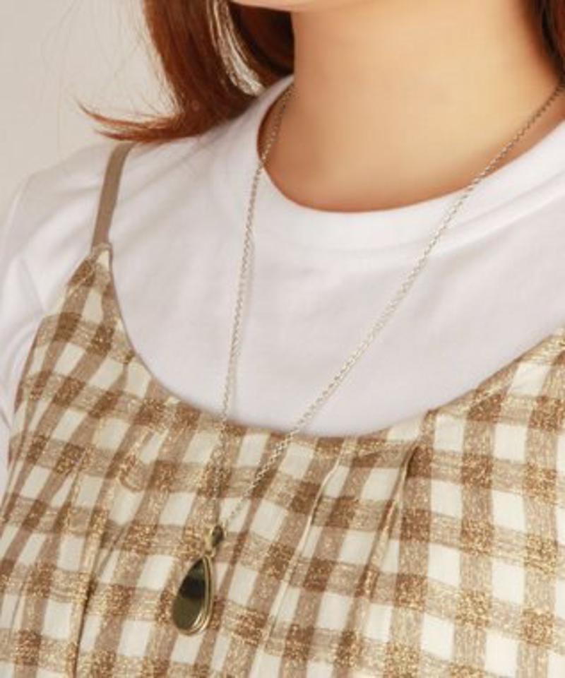 【フランス天然石ペンダント】アパッチストーンしずく型ネックレス
