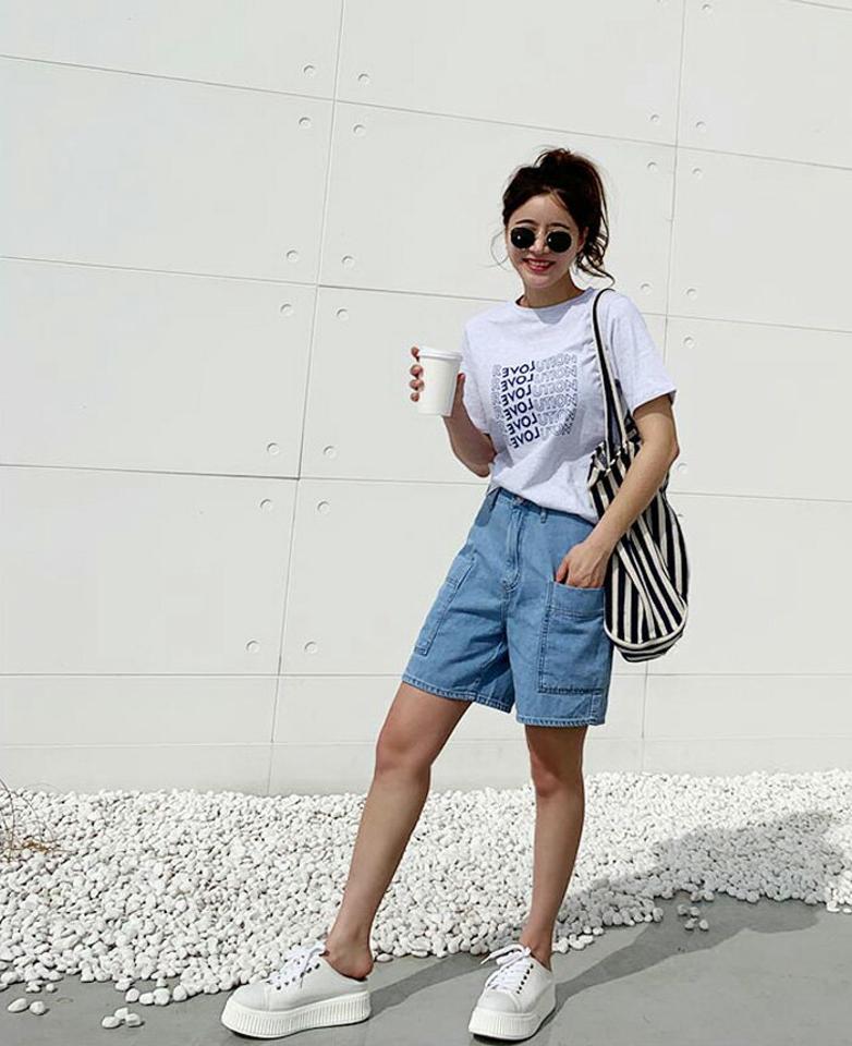 NANING9(ナンニング)REVOLUTIONレタリングTシャツ【6/3up_ka】【メール便】韓国 韓国ファッション　トップス 半袖 夏 春 ロゴT レタリングT 黒 白 レディース ファッション【5】