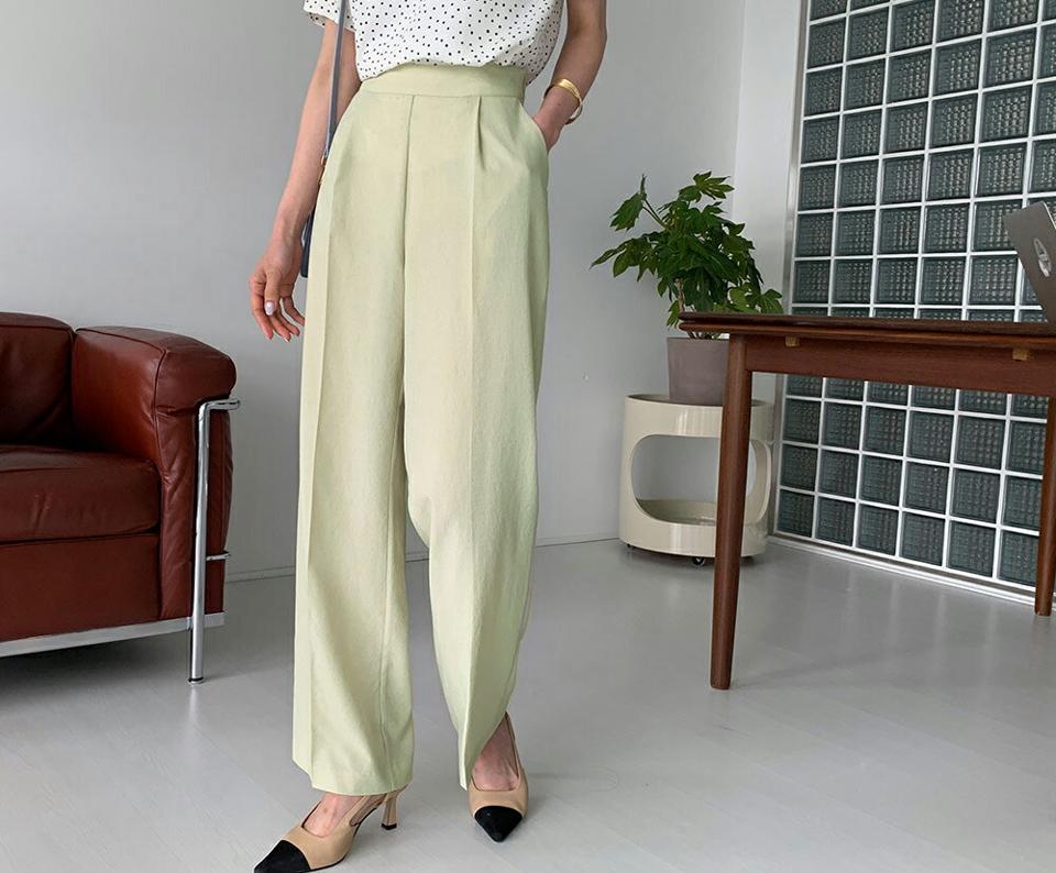 サイドジップスラックス・全3色・t65467 レディース 【pt】 スラックス パンツ ズボン ロングパンツ 単色 無地 シンプル ベーシック 大人 オフィスカジュアル 春 夏 秋 韓国ファッション193