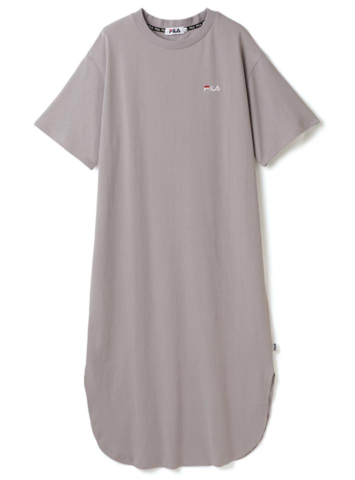 FILA刺繍ロゴロングTシャツワンピース