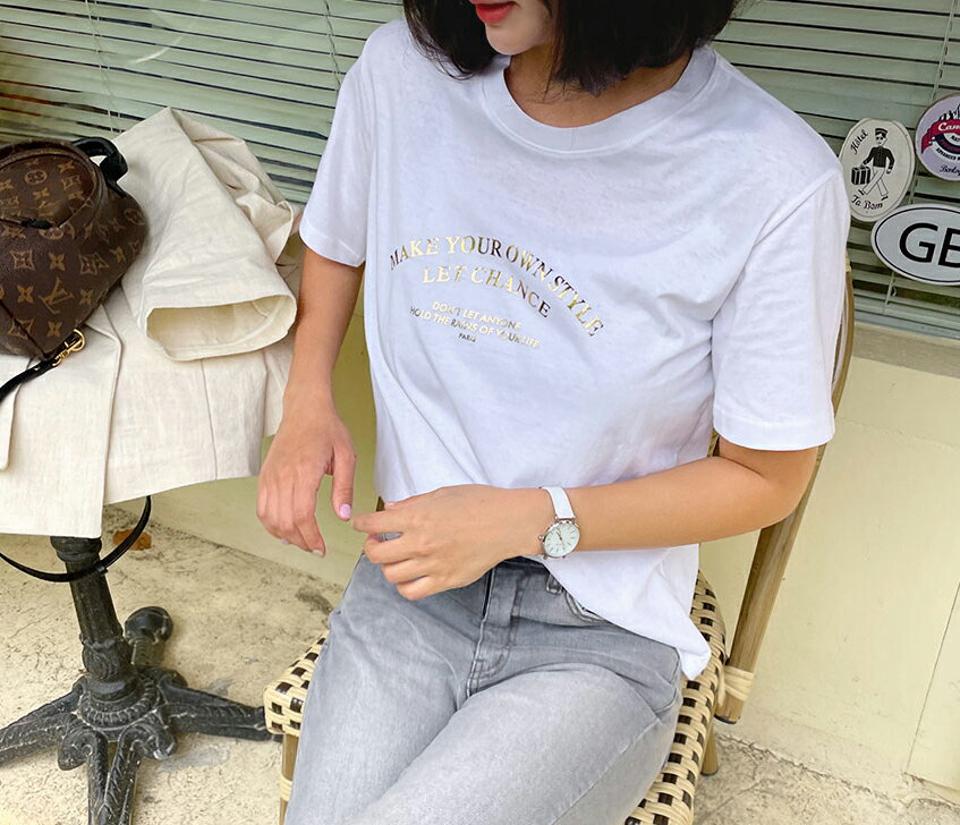 グロッシーレタリングTシャツ・全4色・t62225 レディース 【tops】 トップス Tシャツ 半袖 レタリング ロゴ グロッシー カジュアル ロゴトップス ラフ 春 夏 韓国 ファッション