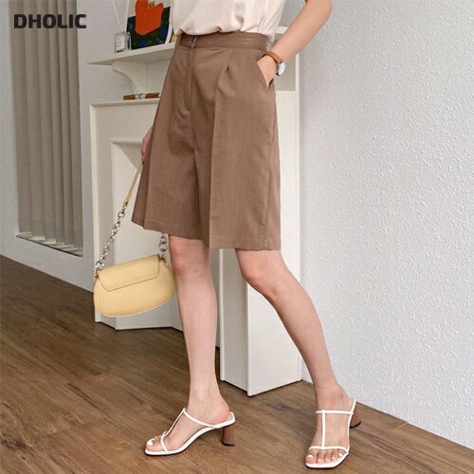 ワンタックハーフパンツ・全2色・t57553 レディース 【pt】 パンツ ズボン ハーフパンツ 半ズボン 単色 無地 シンプル ベーシック タック カジュアル ラフ 大人 バミューダパンツ 春 夏 韓国 ファッション