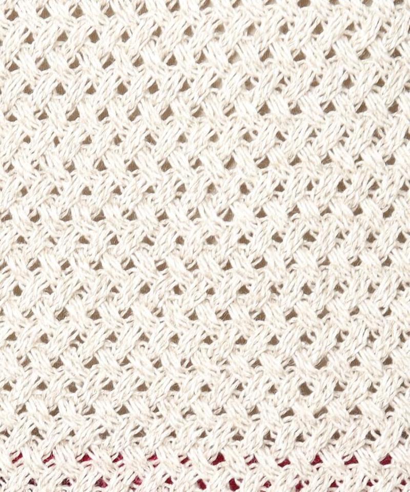 ペーパーリネン混ノースリーブニット