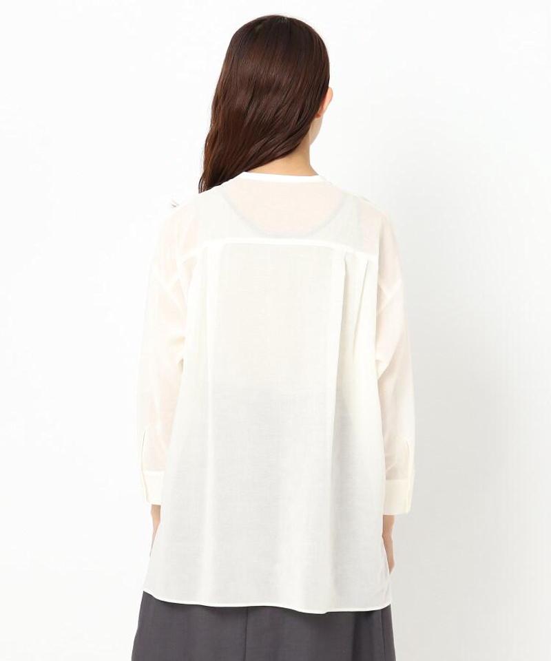 コットン混ボイルフラップシャツ