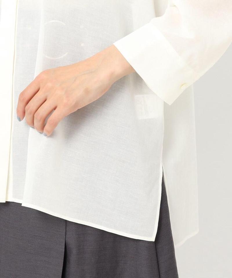 コットン混ボイルフラップシャツ