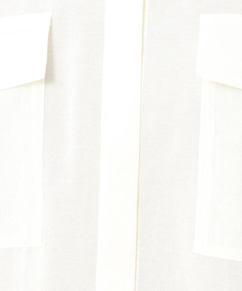 コットン混ボイルフラップシャツ