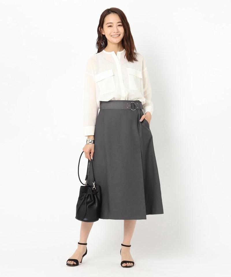 スラブ ラップ風フレアスカート