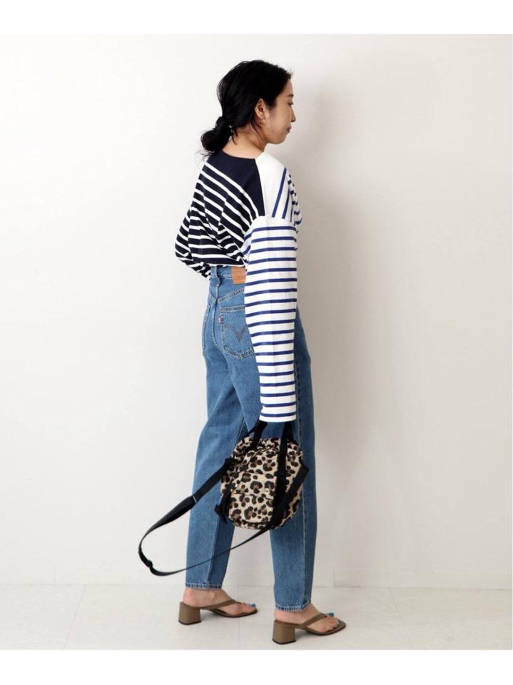 <<追加予約>>【INSCRIRE /アンスクリア】 BORDER BIG BOAT NECK:カットソー◆2（JOURNAL STANDARD L'ESSAGE）
