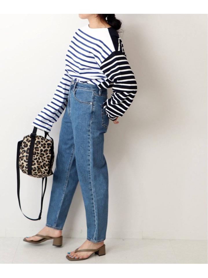 <<追加予約>>【INSCRIRE /アンスクリア】 BORDER BIG BOAT NECK:カットソー◆2（JOURNAL STANDARD L'ESSAGE）