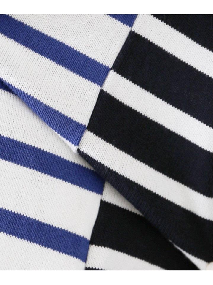<<追加予約>>【INSCRIRE /アンスクリア】 BORDER BIG BOAT NECK:カットソー◆2（JOURNAL STANDARD L'ESSAGE）