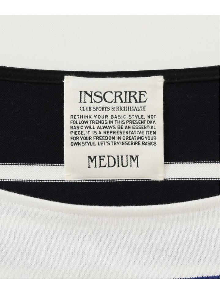 <<追加予約>>【INSCRIRE /アンスクリア】 BORDER BIG BOAT NECK:カットソー◆2（JOURNAL STANDARD L'ESSAGE）