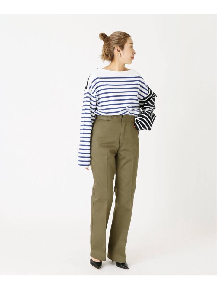 <<追加予約>>【INSCRIRE /アンスクリア】 BORDER BIG BOAT NECK:カットソー◆2（JOURNAL STANDARD L'ESSAGE）