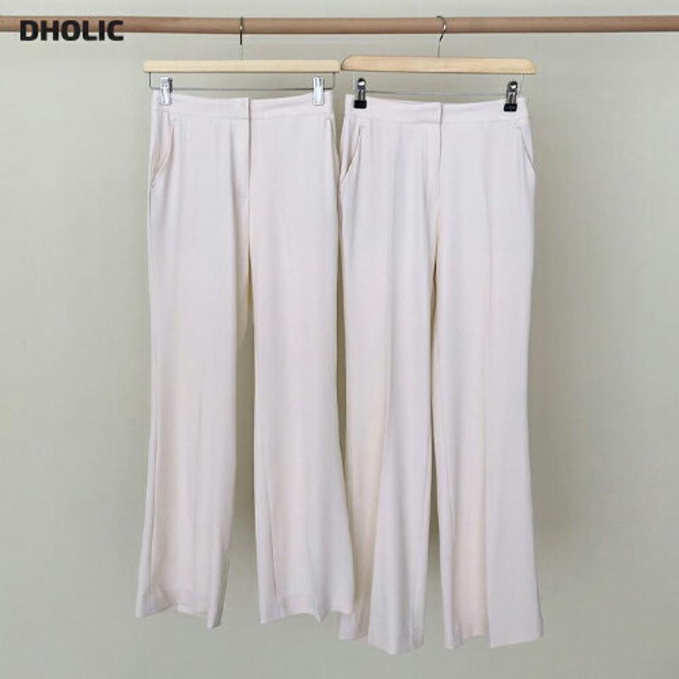 2TYPEフレアスラックス・全2色・b68920 レディース 【pt】 パンツ ズボン ロングパンツ フレア スラックス クロップド丈 単色 無地 シンプル カジュアル 大人 シンプル 春 夏 秋 韓国 ファッション ハイホリHIHOLLI