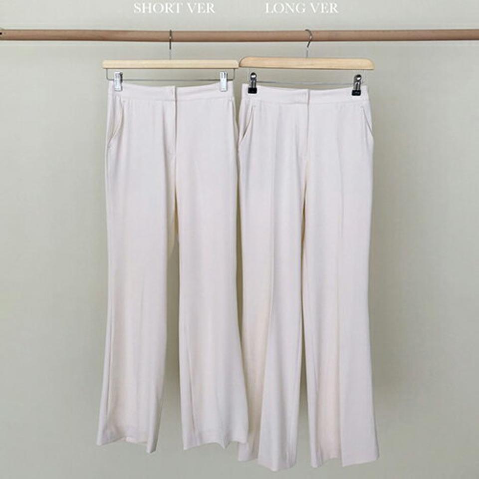2TYPEフレアスラックス・全2色・b68920 レディース 【pt】 パンツ ズボン ロングパンツ フレア スラックス クロップド丈 単色 無地 シンプル カジュアル 大人 シンプル 春 夏 秋 韓国 ファッション ハイホリHIHOLLI