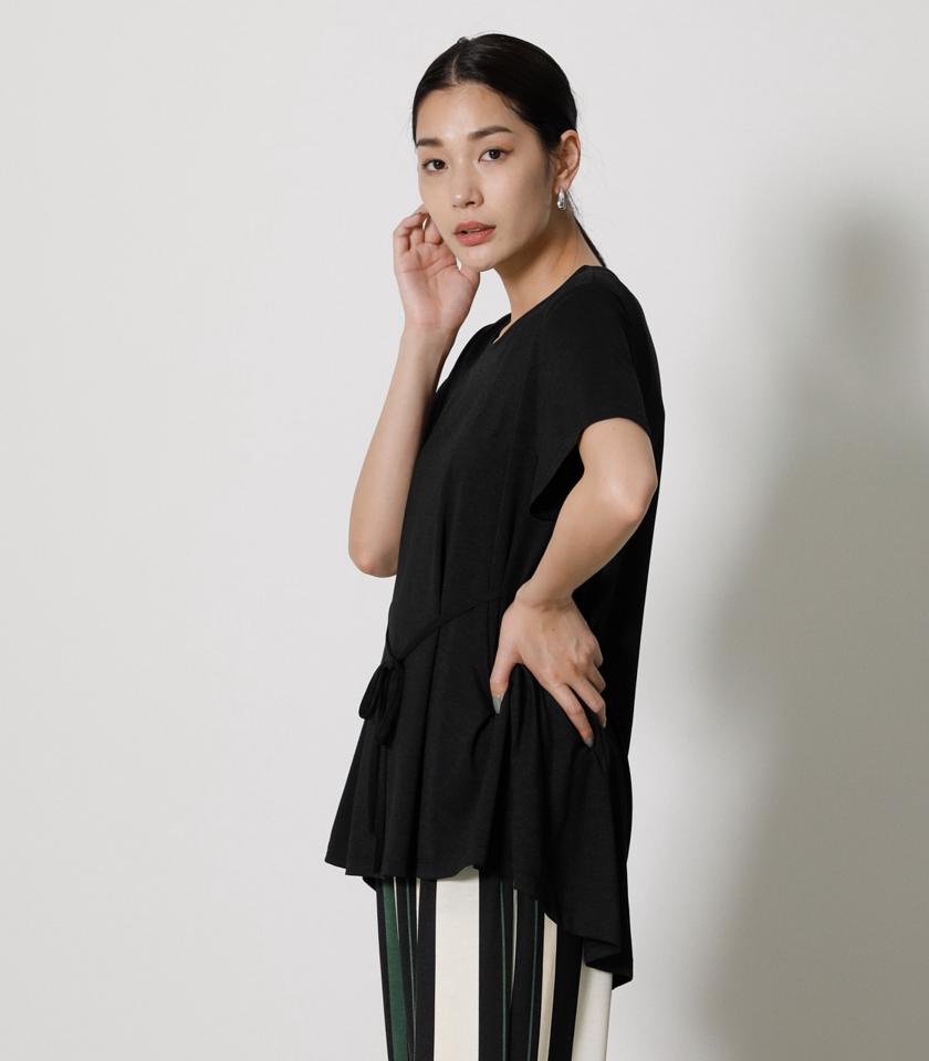 GLOSSY COOL GATHER TOPS/グロッシークールギャザートップス