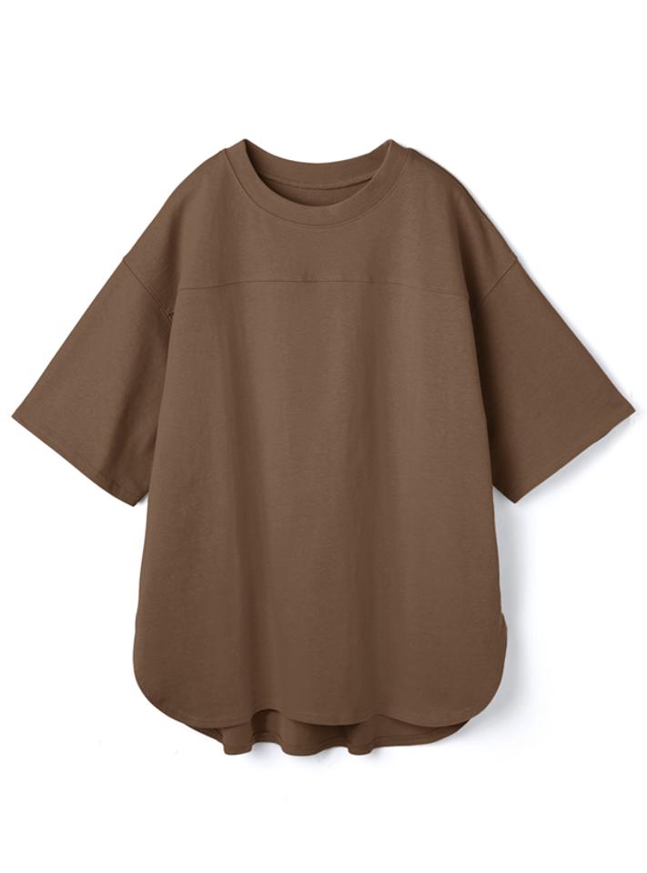 ラウンドヘムTシャツ