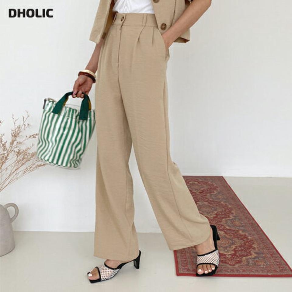 タックワイドパンツ・全3色・t62319 レディース 【pt】 パンツ ズボン ロングパンツ ワイド タック 単色 無地 シンプル 大人 春 夏 韓国 ファッション