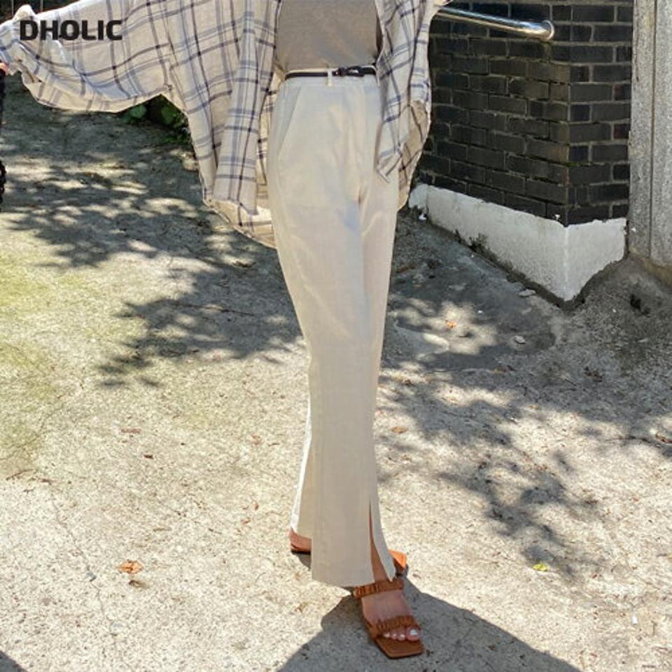 フレアスリットパンツ・全3色・t62335 レディース 【pt】 パンツ ズボン ロングパンツ スリット フレア 単色 無地 シンプル 大人 カジュアル ラフ 春 夏 韓国 ファッション