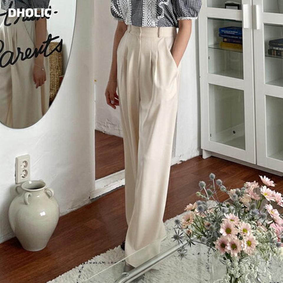 【全品10%OFF】ツータックワイドパンツ・全2色・t00076 レディース 【pt】【パンツ ズボン ロングパンツ ワイド ツータック 単色 無地 シンプル 大人 カジュアル ベーシック 春 夏 韓国 ファッション】【NIJU】