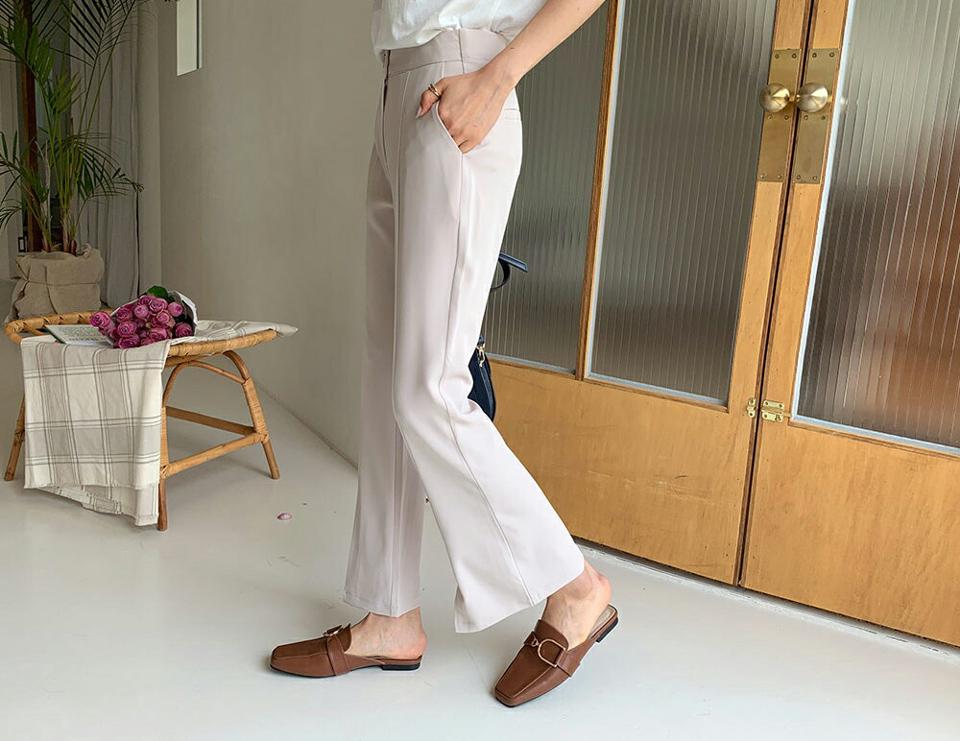 【只今10%OFF】シークレットゴムスリットスラックス・全3色・t64051 レディース 【pt】【スラックス パンツ ズボン ロングパンツ シークレットゴム 単色 無地 シンプル ベーシック 大人 オフィスカジュアル 春 夏 韓国 ファッション】