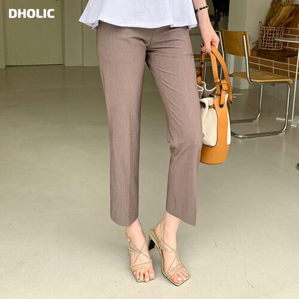 ストレートスラックス・全5色・t00010 レディース 【pt】 韓国 ファッション ボトムス パンツ ロング ロングパンツ スラックス カジュアル ストレート スリム 細身 体型カーバー 10分丈 十分丈 オフィスカジュアル 春 夏 ハイホリHIHOLLI