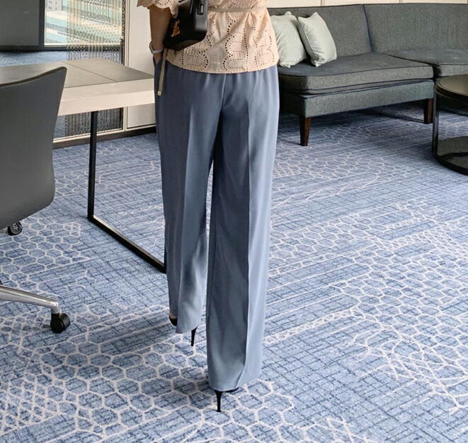 ツータックワイドスラックスパンツ・全4色・t69050 レディース 【pt】 スラックス パンツ ズボン ロングパンツ ワイド 単色 無地 シンプル 大人 オフィスカジュアル ツータック ベーシック 春 夏 韓国 ファッション ハイホリHIHOLLI