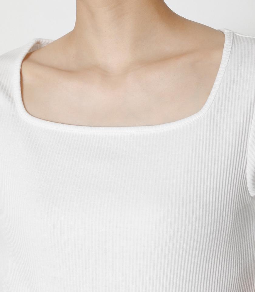 SQUARE NECK RIB TOPS/スクエアネックリブトップス