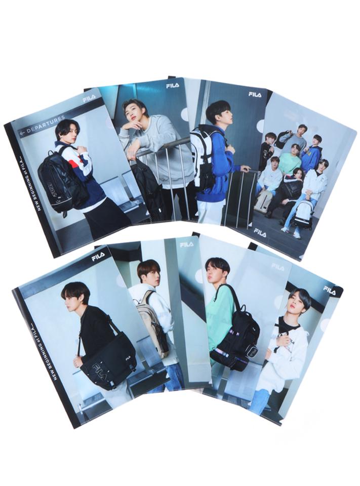 BTS着用モデル　ノベルティ付FILAロゴTシャツ