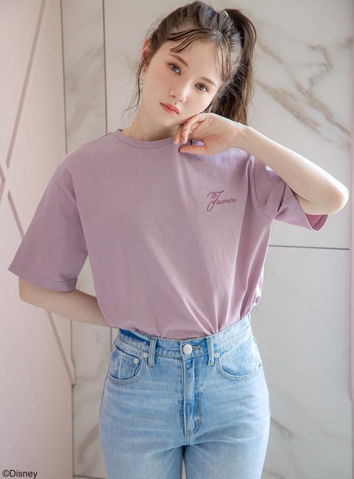 GRL／ディズニープリンセスシリーズ　ジャスミン／プリントTシャツ