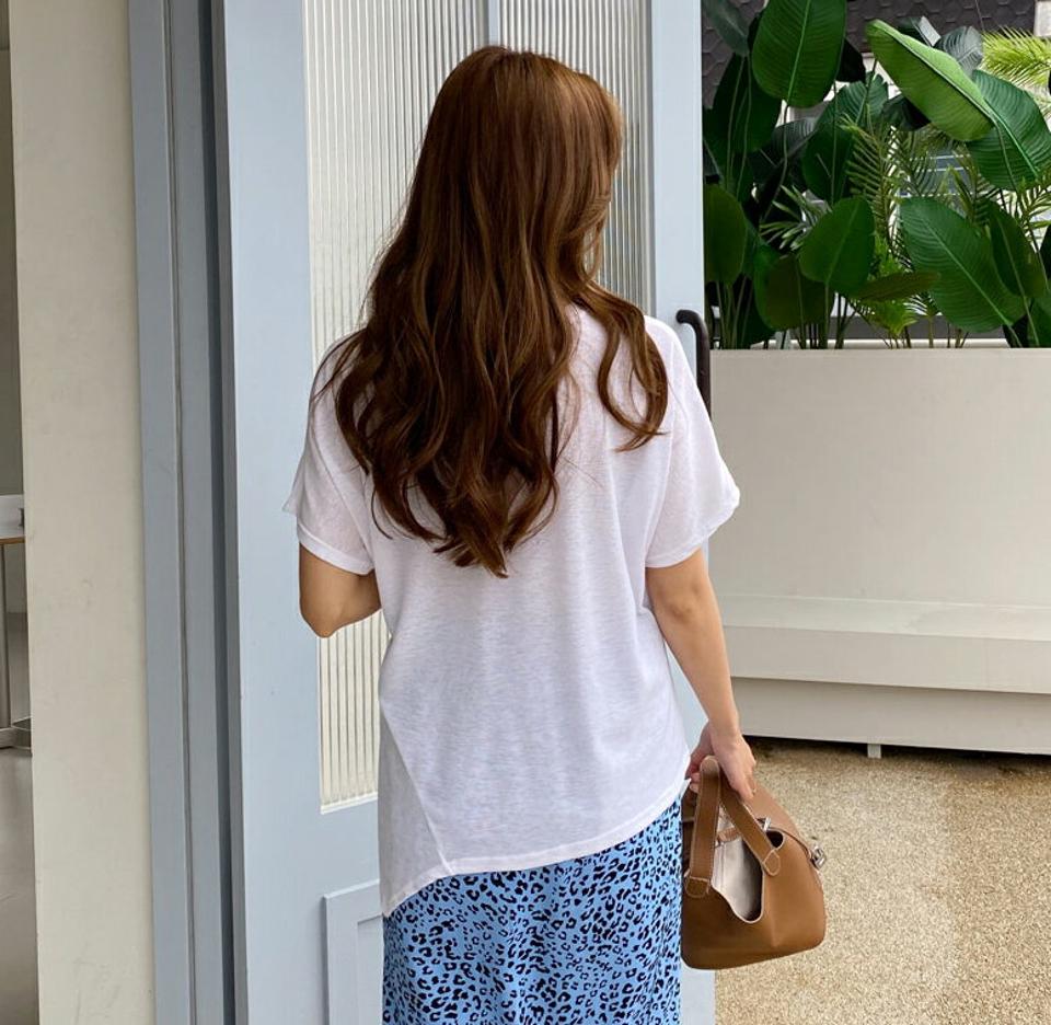 ルーズラップ風Tシャツ・全4色・b69070 レディース 【tops】【トップス Tシャツ 半袖 カジュアル ラップ 単色 無地 シンプル 大人 ラフ 春 夏 韓国 ファッション】【ハイホリHIHOLLI】