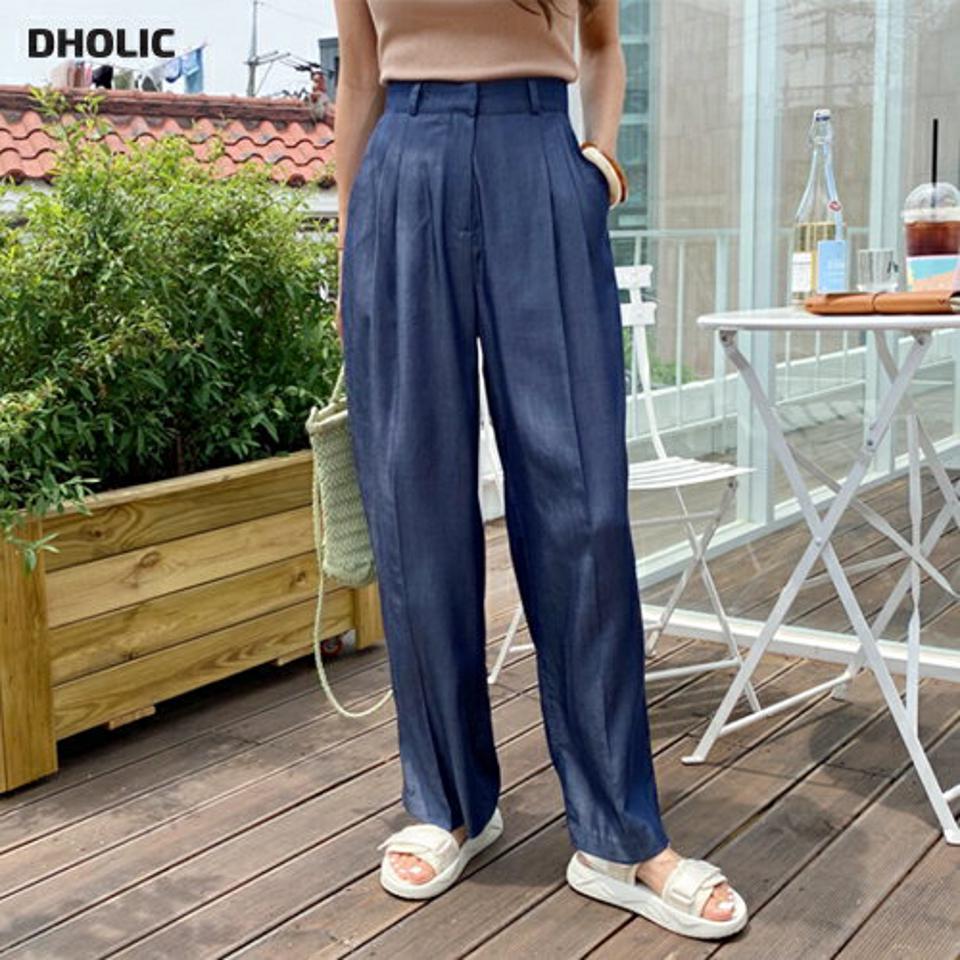 ワイドデニムパンツ・全2色・t57658 レディース 【pt】 パンツ ズボン ロングパンツ デニム シンプル カジュアル ワイド 大人 春 夏 韓国 ファッション