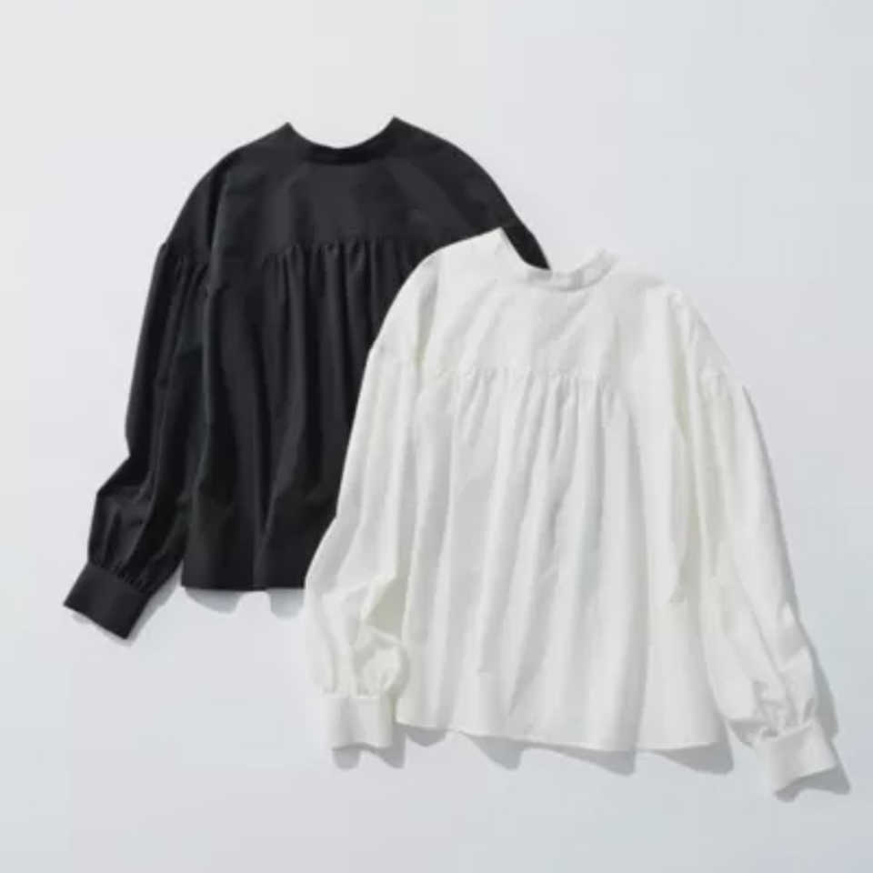 【洗える】しわになりにくい！バックリボンブラウス