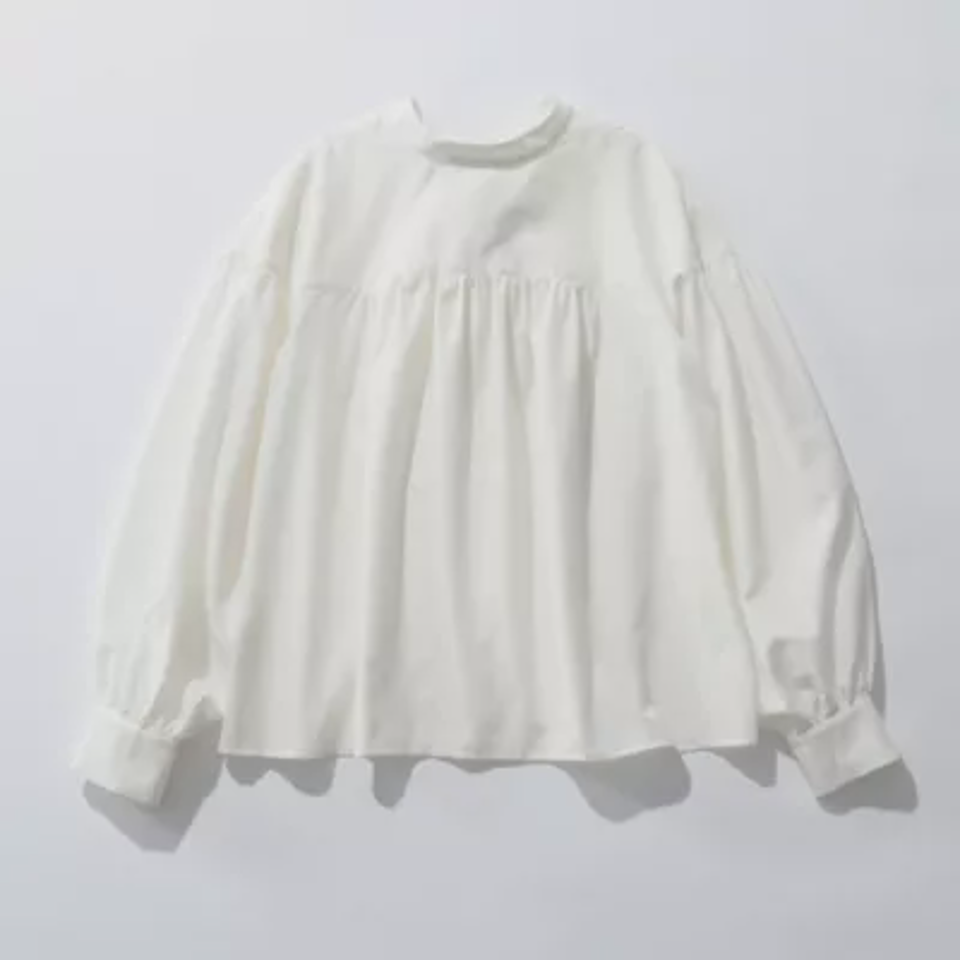 【洗える】しわになりにくい！バックリボンブラウス