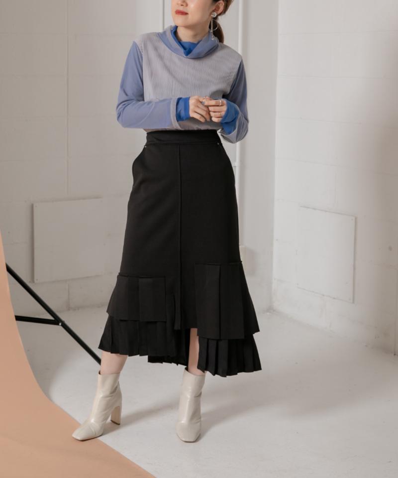 チュールレイヤードハイネックTOPS
